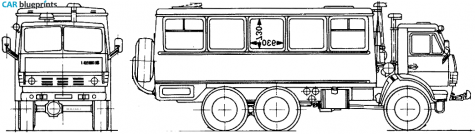 KamAZ 4208 Bus blueprint