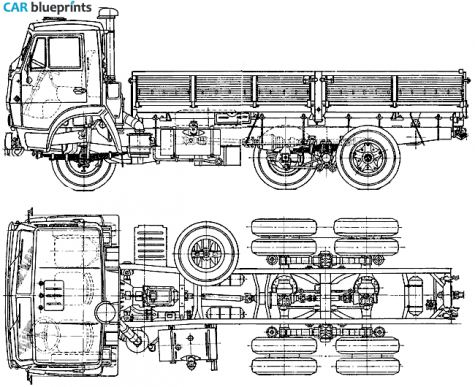 1976 KamAZ 5320 Truck blueprint