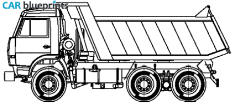 KamAZ 65115 Truck blueprint