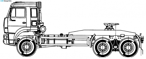 KamAZ 65226 Truck blueprint