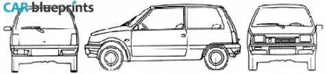 2005 KamAZ Oka Hatchback blueprint