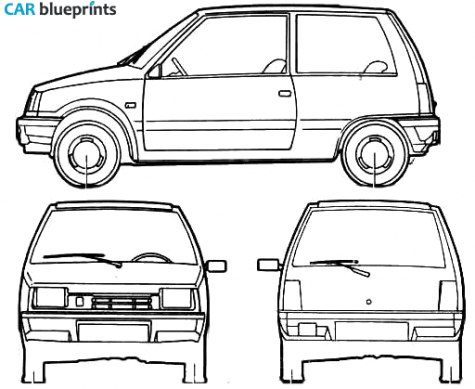 2005 KamAZ Oka Hatchback blueprint