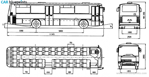 Karosa C934 Bus blueprint