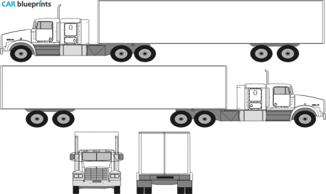 1987 Kenworth W900 Truck blueprint