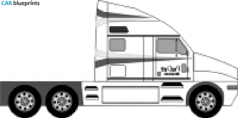 1996 Kenworth T2000 Truck blueprint