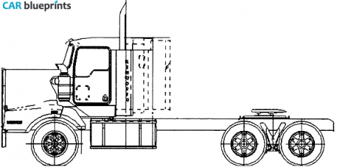 Kenworth T404ST Truck blueprint