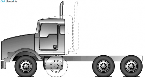 2008 Kenworth T800 Truck blueprint