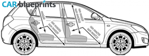 2007 KIA Ceed 5-door Hatchback blueprint