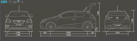 2008 KIA Ceed 3-door Coupe blueprint