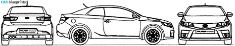 2009 KIA Cerato Coupe blueprint