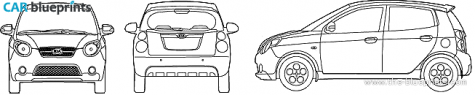 2010 KIA Morning Hatchback blueprint