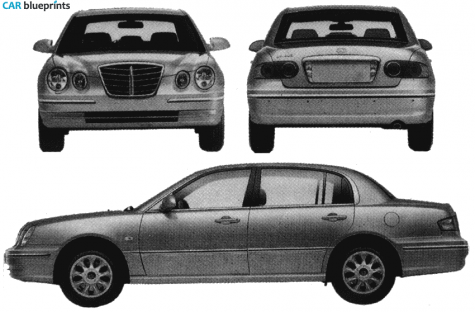 2003 KIA Opirus Sedan blueprint