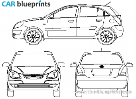 2011 KIA Pride 5-door Hatchback blueprint