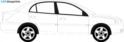 2005 KIA Rio Sedan blueprint