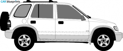 1999 KIA Sportage SUV blueprint