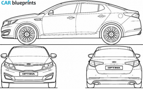 2011 KIA Optima K5 Sedan blueprint