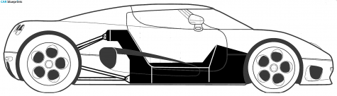 2004 Koenigsegg CC Coupe blueprint