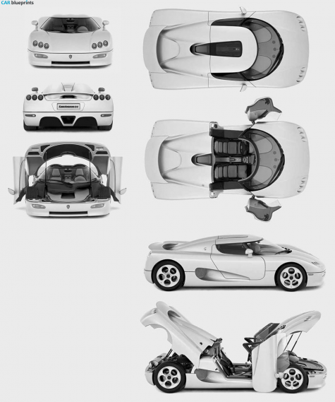 2003 Koenigsegg CC Coupe blueprint