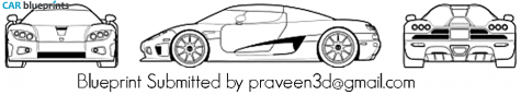 2006 Koenigsegg CCX Coupe blueprint