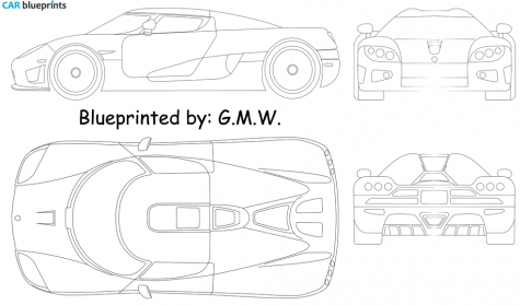 2008 Koenigsegg CCXR Coupe blueprint