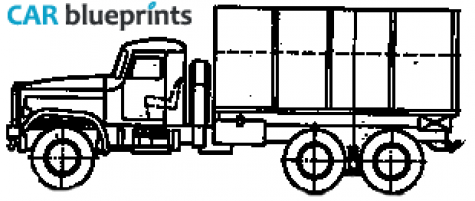 1979 KrAZ 255 Truck blueprint