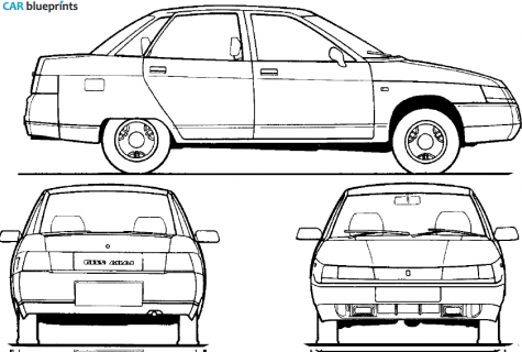 2008 Lada 110 4-door Sedan blueprint