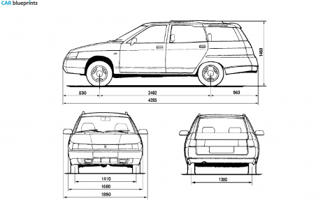 1998 Lada 111 Wagon blueprint