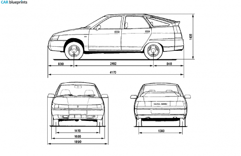 2000 Lada 112 Hatchback blueprint