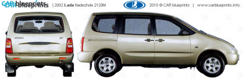 2002 Lada Nadezhda 2120M Minivan blueprint