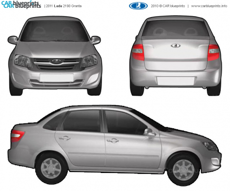 2011 Lada Granta 2190 Sedan blueprint