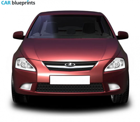 2009 Lada C 2116 Sedan blueprint