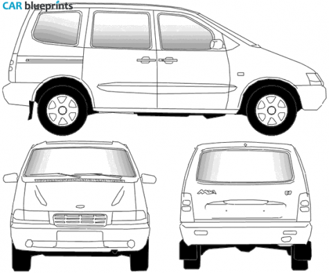 2002 Lada Nadezhda 2120M 1.7i Minivan blueprint