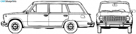 1985 Lada Riva 1500 Estate Wagon blueprint