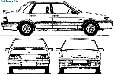 2008 Lada Samara 2115 4-door Sedan blueprint