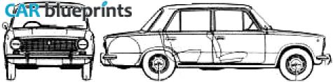 1986 Lada Nova 1300 Sedan blueprint