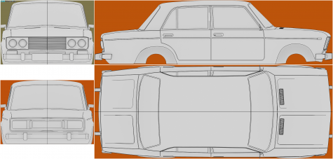 1975 Lada 2106 Sedan blueprint