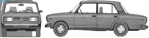 1999 Lada Riva 2107 Sedan blueprint