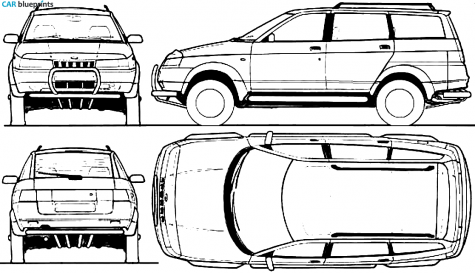 2002 Lada 211134 Tarzan 4x4 Wagon blueprint