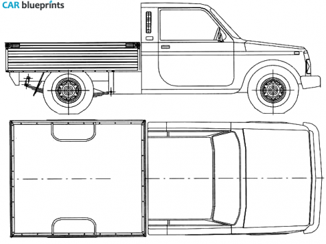 2000 Lada Niva 2121 Pick-up blueprint