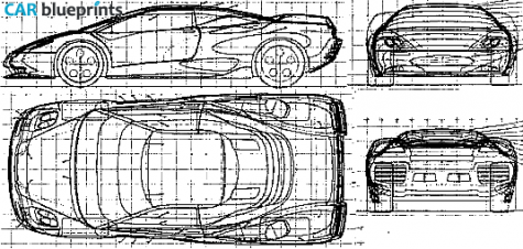 1999 Lamborghini Canto Coupe blueprint