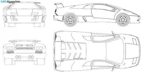 1998 Lamborghini Diablo Coupe blueprint