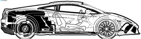 2010 Lamborghini Gallardo LP550-2 Valentino Balboni Coupe blueprint