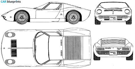 1968 Lamborghini Miura  SV Coupe blueprint