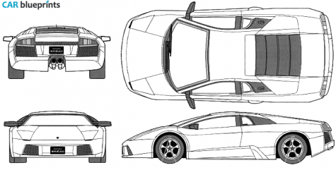 2004 Lamborghini Murcielago Coupe blueprint