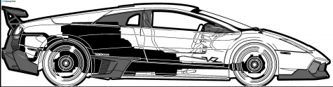 2010 Lamborghini Murcielago LP670 Super Veloce Coupe blueprint