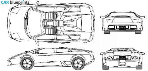 2004 Lamborghini Murcielago Roadster blueprint