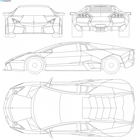 2008 Lamborghini Reventon Coupe blueprint