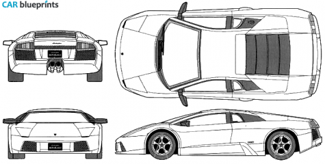 2001 Lamborghini Murcielago Coupe blueprint