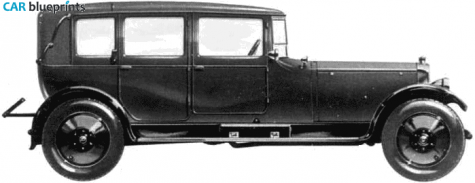 1923 Lanchester 40HP Landaulet Sedan blueprint