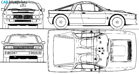 1982 Lancia 037 Rally Coupe blueprint